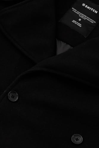 Image of SNITCH Men Casual & Formal Jacket | Regular Fit Notch Lapel Solid Design & Buttoned Closure | Premium Polyester Fabric & Woven Texture For Office