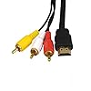 Yiany Cavo HDMI a 3RCA 1080P HDMI maschio a RCA Audio Video AV Adattatore Convertitore Cavo per HDTV DVD #4