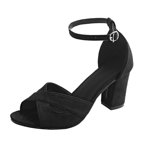 Sandales été bout ouvert femme anti-fatigue à talon épais élégant