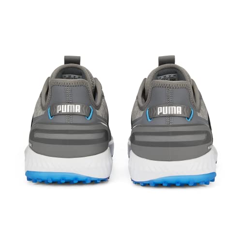 PUMA Puma Golf Men's Ignite Elevate Wide Golf Shoe, Quiet Shade-Puma Silver, 10