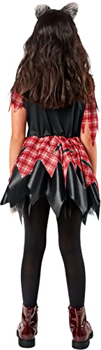 Disfraz completo de niña hombre lobo talla mediana miniatura 3