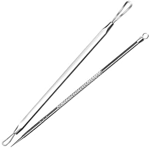 Teenitor Pimple Extractor Acne Treatment Surgical Grade Blackhead Comedone Removal 2-in-1 Popper Tool for Face Nose