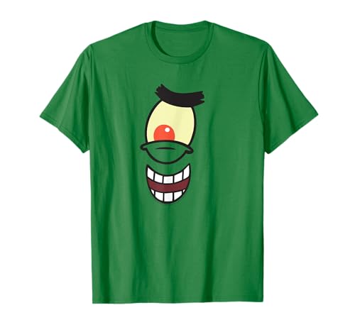 SpongeBob SquarePants Plankton Face Cartoon Costume T-Shirt SpongeBob SquarePants Plankton Face Cartoon Costume T-Shirt