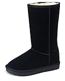 Vepose Women's Winter Boots Suede Snow Booties Warm Mid Calf Booties Classic Winter Knee High Shoes...