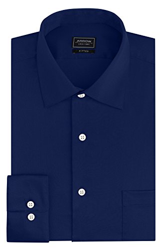 Arrow Men's Dress Shirts Fitted Stretch Solid
