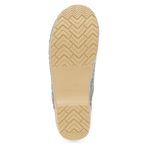 Image of Dansko Professional Glitter Slip-On Clogs for Women - Rocker Sole and Arch Support for Comfort - Shiny and Stylish Glitter Uppers