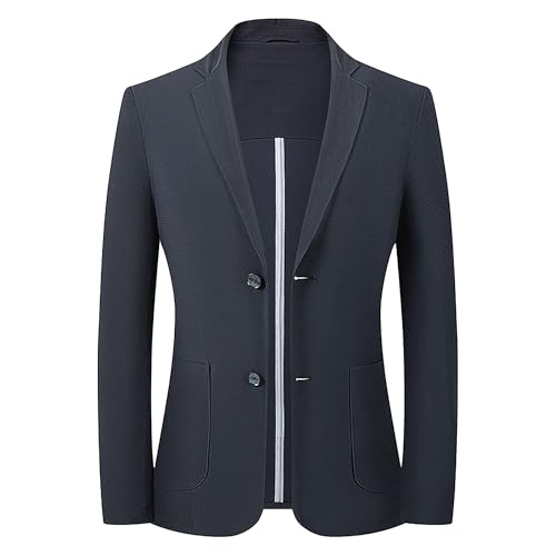 Men's Lightweight Business Blazers Ice Silk Stretch Suit Jacket Wrinkle-Resistant Sun Protection Summer Sport Coat