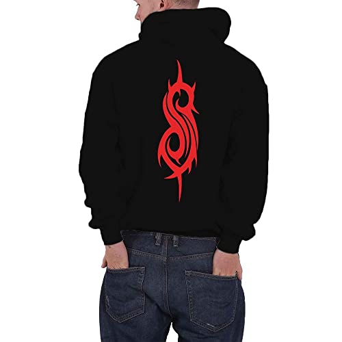 Slipknot Unisex Adult Back Print Logo Pullover Hoodie (XS) (Black), Black, X-Small2