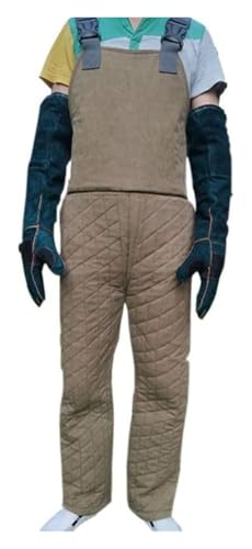 DXYOYONGMZ Dog Training Suit, Anti-Dog Bite Jumpsuit, Antibite Professional Jumpsuit, Training Dog Bite to Strengthen Safety Clothing(Khaki,Medium)