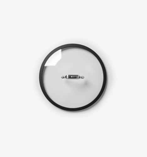 Image of Misen Tempered Glass Lid with Anti-Scratch Silicone Rim, Oven Safe Replacement Cookware Skillet Lid for Misen Carbon Nonstick, Carbon Steel, and Frying Pans, Dishwasher Safe - 10 Inch