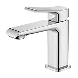 BELZ Wasserhahn Bad,Waschtischarmatur Einhandmischer Armatur Waschbecken mit Auslauf Höhe 86 MM,Wassersparend, Massives Messing, Energiesparend, Chrom