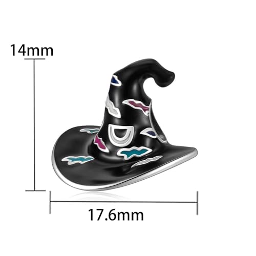 Glow-in-the-dark Halloween witch hat Charm 925 Sterling Silver Charms Fit Women Bracelet And Necklaces Bead Charm Pendant Jewelry Gifts For Family Friends2