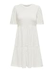 JDY – JDY Damen Kurzarm Kleid JDYCarla Cathinka A-Linie mit Lochmu