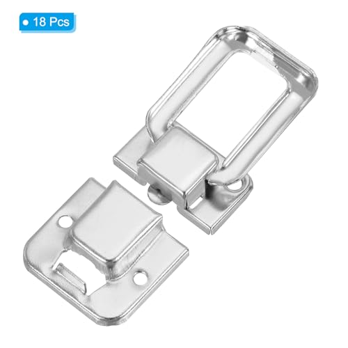 Image of PATIKIL Toggle Catch Lock 1.5 inch x 1 inch, 18 Pack Metal Buckle Hasp Lock Latch Clasp for Jewelry Box Wooden Case Decoration, Silver
