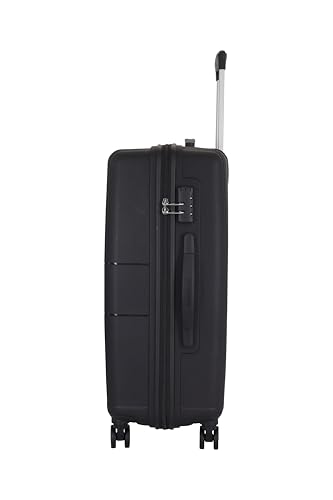 Image of Kamiliant Polypropylene KAM Hard Shell 8 Wheels Double Spinner Suitcase Might DW SP68CM Black,Medium