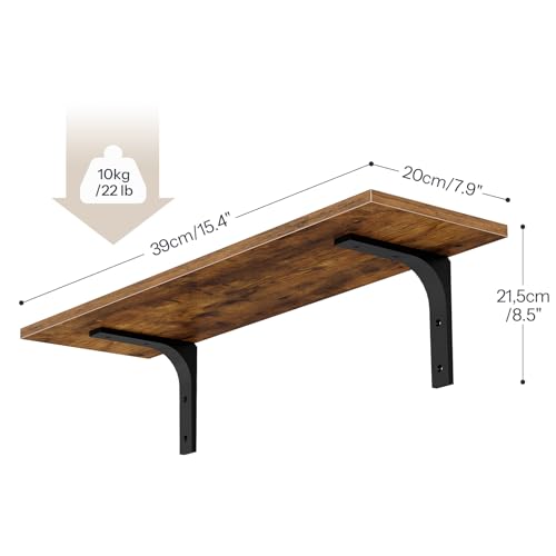 Hoobrofloatingwallshelves154inchfloatingshelvessetof2wallmountedshelfstorageshelveswithmetalbracketsforlivingroombedroomstudybathroomrusticbrownandblackbf42bjp201 Urban Country Home Decor Hoobro floating wall shelves 154 inch floating shelves set of 2 wall mounted shelf storage shelves with metal brackets for living room bedroom study bathroom rustic brown and black bf42bjp201 urban country home decor