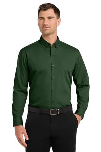 Image of Port Authority Men's Long Sleeve Carefree Button-Down Poplin Shirt
