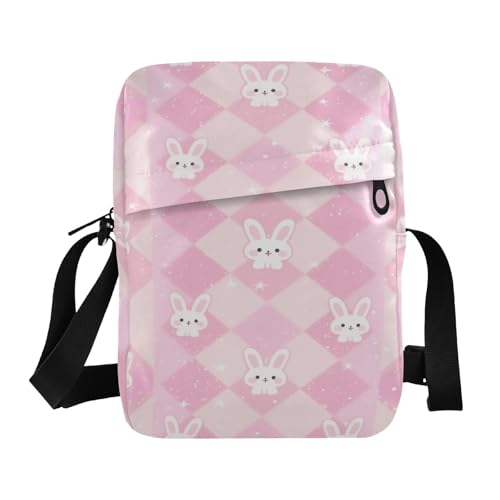 men's messenger bag Small Crossbody Bags Women's Purse Adjustable Strap for outdoor sports outdoor sports- Pastel Rabbit Peach