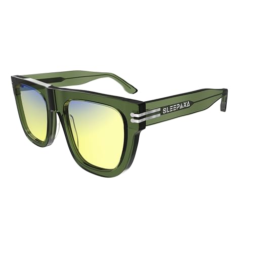 Image of Orion Day Active Yellow Tint Tactical Glasses | Blue Light Filter Eyewear for Outdoor & Daytime Driving | Rectangle Frame for Adventure, Trekking & Bike Riding (Rifle Green)