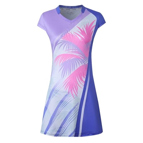 Robe de sport imprimée manches courtes style tennis et fitness