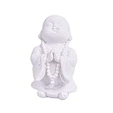 MIFANI Meditation Buddha Statue,FOx Creative Cute Little Sandstone Monk Statue, Adorable Buddha Statuettes Lovely Figurine, Home Decor Gift (Color : N2)