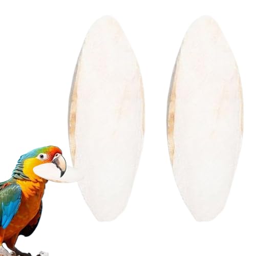 Os de Seiche pour Oiseaux, 2 Pièces Pierre à Bec Oiseau, Pierre à Bec 15-20 cm pour Perruche Calopsitte Canari Perroquet et Reptile Accessoires pour Cage d'Animal de...