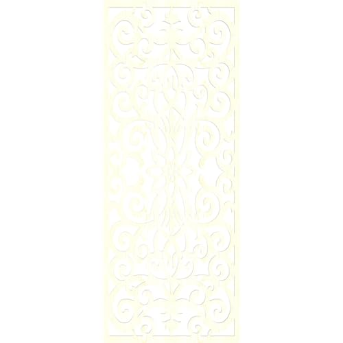 Image of Buel Decorative Pierced Fretwork Wood Wall Panels, 31 3 /8 inchW x 79 3 /8 inchH x 1 /4 inchT, Red Oak