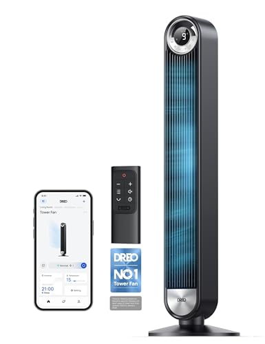 Dreo Smart Leiser Turmventilator mit Kühlung, 106cm WiFi Alexa...