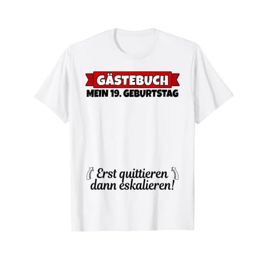 Libro de visitas para cumpleaños de 19 años, diseño de mujer Camiseta