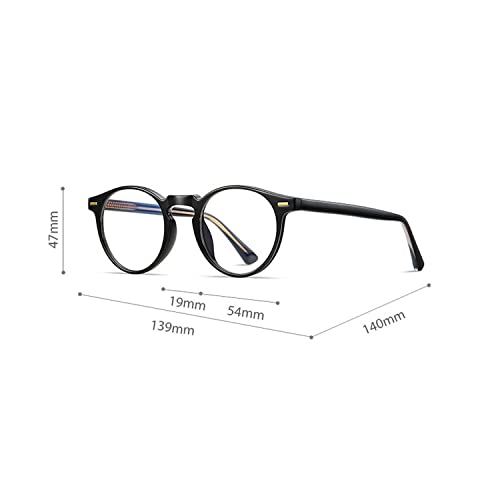 Melrose Round Fashion Ladies Bifocal Reading Glasses Retro Photochromic Men's Transparent Reading Glasses Frame (clear, 1.75, multiplier_x)