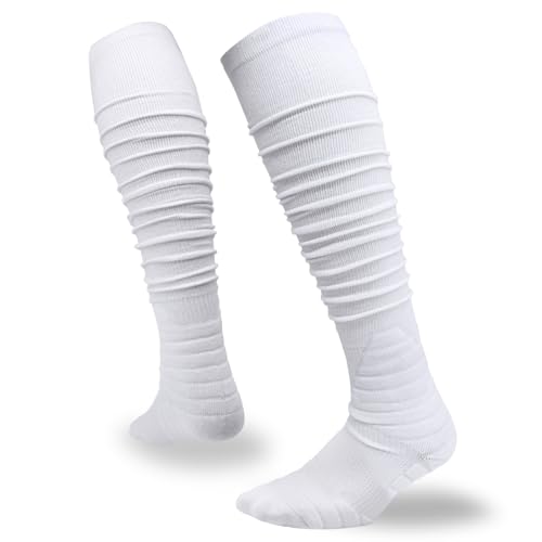 Scrunch Soccer & Football Socks, Extra Long Padded Sports Socks for Men & Boys - Main Image