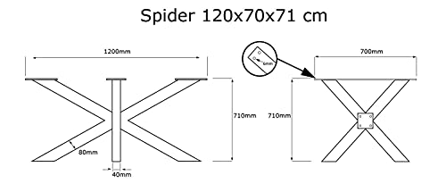 Pied de table araignée pour stabiliser une grande table sans encombrer - 6