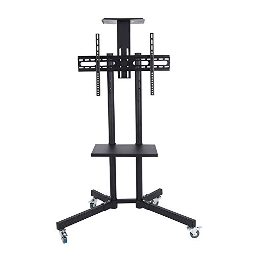 Praktischer praktischer TV-Ständer Mobiler TV-Wagen-Bodenständer, höhenverstellbarer TV-Ständer, universeller TV-Ständer mit 360 Grad; Drehbare Rollen