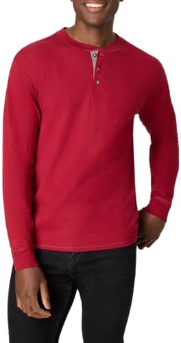 Hanes Mens T-Shirts, Men's Beefyt Henley Shirts, Men's Cotton Long Sleeve Shirts