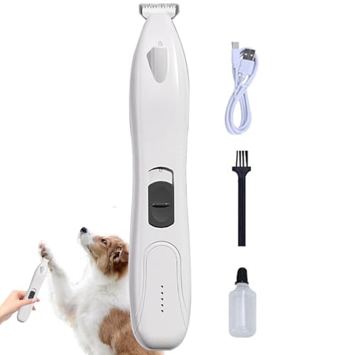 Tondeuse à pattes pour chiens rechargeable avec affichage LED et kit de toilettage sans fil