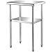 VEVOR Stainless Steel Prep Table, 24 x 18 x 36 Inch, 600lbs Load Capacity Heavy Duty Metal Worktable with Adjustable Undershelf & Feet, Commercial Workstation for Kitchen Restaurant Garage Backyard