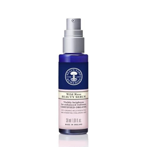Neal's Yard Remedies Wild Rose Beauty Serum, Natural Ingredients for Radiant Dewy Skin, Vegan & Cruelty-Free, 30ml