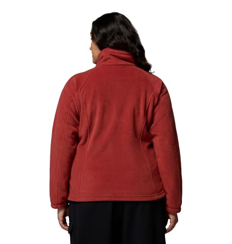 Image of Columbia Women's Plus Benton Springs Full Zip Fleece Jacket, Red Oxide, 1X