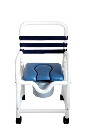 Deluxe New Era Patented Hygienic Access Shower Commode Chair, 18
