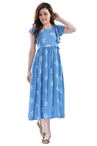 Image of AV2 Women's Rayon Empire Kurti (5098BXL Blue X-Large)