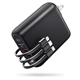 モバイルバッテリー 15000mAh大容量 軽量 小型 バッテリー 3本ケーブル内蔵 Type C入出力ポート コンセント一体型 22.5W/PD20W 急速充電 PD3.0 スマホ充電器 携帯充電器 6台同時充電 折りたたみ式プラグ ACアダプター iPhone/Android/iPadに適合する LEDライト付き 機内持込可能 PSE認証済