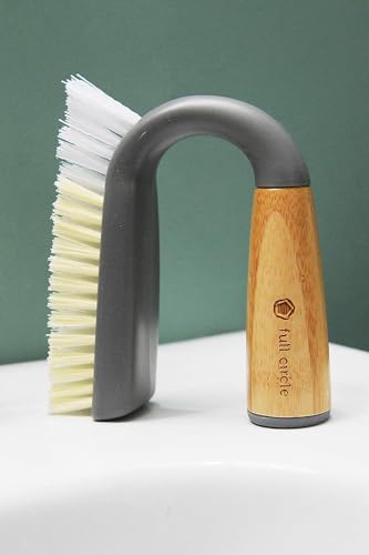 Full Circle Grunge Buster Grout and Tile Scrub Brush, Grey by Full Circle
