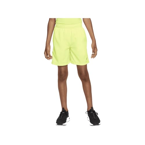 Nike Multi Big Kids' (Boys') Dri-FIT Training Shorts (Volt/Black, DX5382-702) Size Large