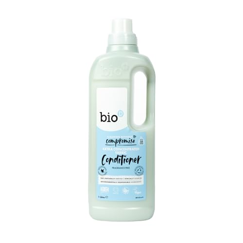 Bio D Extra Concentrated Liquid Fabric Conditioner Fragrance Free 1L | 33 Washes | Allergy Free | Vegan | Cruelty Free