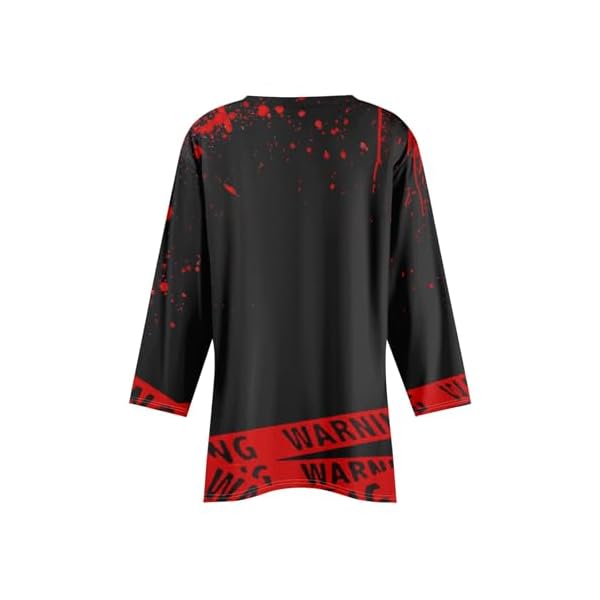 Halloween Shirt for Women Funny Graphic Tees Fall Winter Tops 2025 Casual 3/4 Length Sleeve Graphic Tops - Image 4