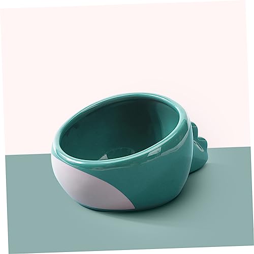 HOUDERCO Kerntyp Ceramic Dog Food Bowl Rutschfester Stabiler Futternapf Für Katzen Und Hunde Für Futter Und Wasser Blaues Dinosaurier-Design