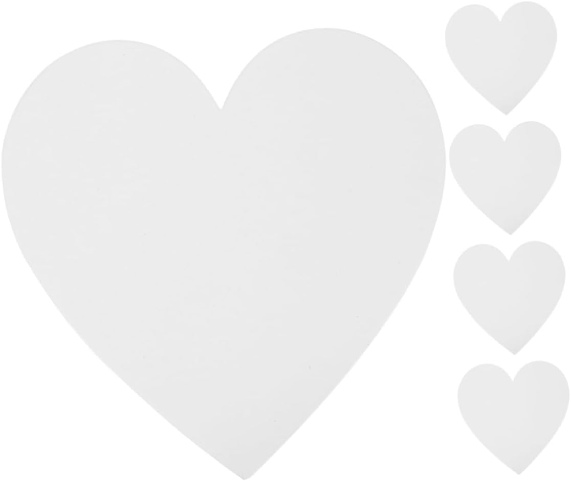5pcs Heart Shaped Canvas Boards for Painting Unique Artist Canvas Blank Painting Panels for Students and Beginners Art Supplies for Creative Projects