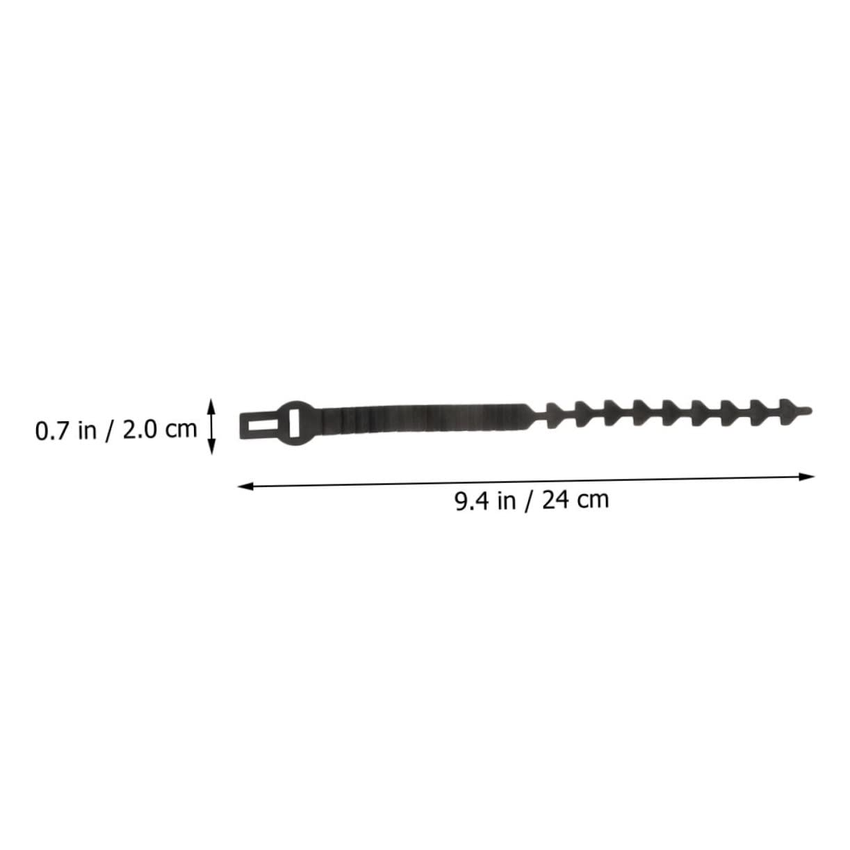 Baumbänder 10 Stück für Obstbäume Jungpflanzen Gummiverschlussband Schwarz Verstellbar zum Binden und Ausrichten von Ästen und Stämmen