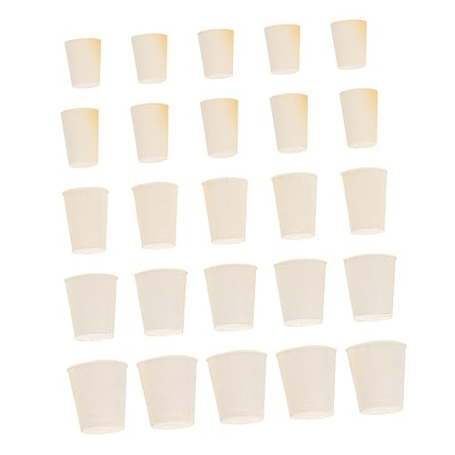 Cabilock Tapered Flask Sealing Plug 50pcs Solid Rubber Stopper Heat-Resistant Acid Alkali Resistant Lab Research Tool