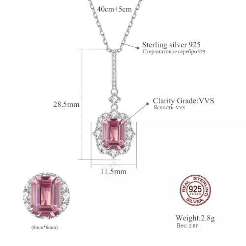 Collier long carré pendentif rose : cadeau de mariage idéal
